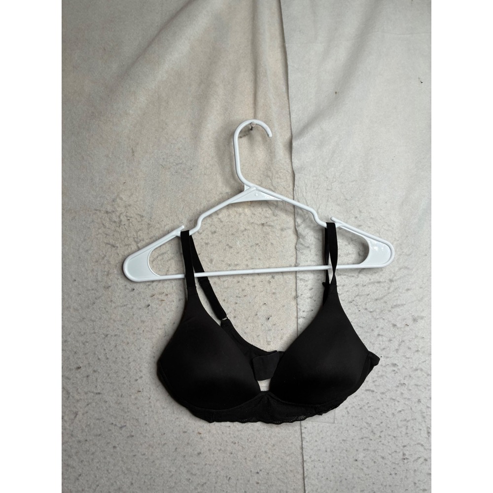 Warners All You Need Wireless Bra Black Lace Trim 34C RO5691A